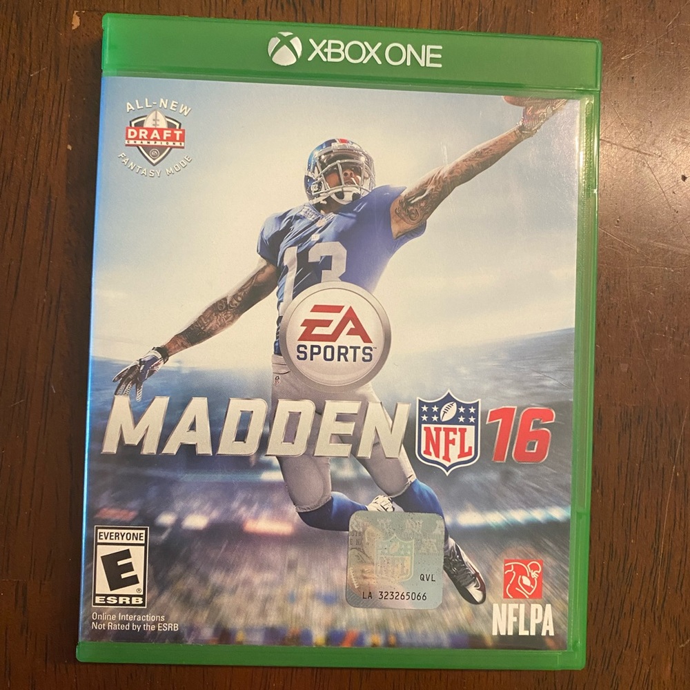 Madden 16 game for Xbox One, lightly used, works perfectly, great condition